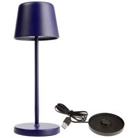 Deko Light 620205 Canis Mini LED-accutafellamp 2.3 W Warmwit Blauw Deko Light 620205 Canis Mini LED-accutafellamp 2.3 W Warmwit Blauw