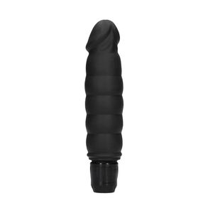 Ribbed Multispeed Vibrator - Black