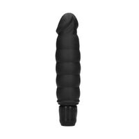 Ribbed Multispeed Vibrator - Black - thumbnail