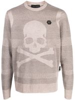 Philipp Plein pull Skull&Bones en laine mélangée - Tons neutres