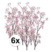 6x Appelbloesem roze kunstbloemen 104 cm   -