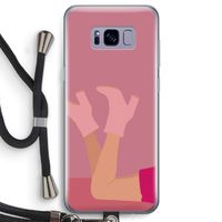 Pink boots: Samsung Galaxy S8 Transparant Hoesje met koord