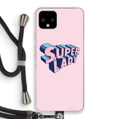 Superlady: Pixel 4 Transparant Hoesje met koord