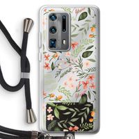 Sweet little flowers: Huawei P40 Pro Plus Transparant Hoesje met koord