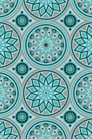 Blommie's lifestyle Buitenkleed 180x120cm C turquoise