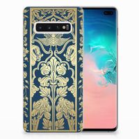 Samsung Galaxy S10 Plus TPU Case Beige Flowers - thumbnail