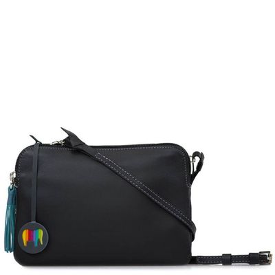 Mywalit Schoudertas Bruges Double Zip Cross Body Black/Grey