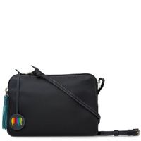 Mywalit Schoudertas Bruges Double Zip Cross Body Black/Grey - thumbnail