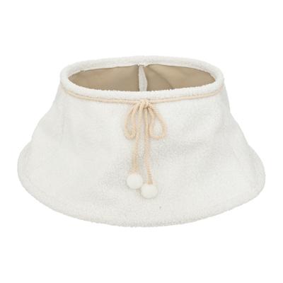 Kerstboomrok - wit - D56 cm x H23 - polyester - voor kerstboom van 180 cm