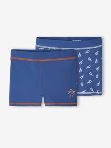 Set van 2 badshortjes voor jongens marineblauw