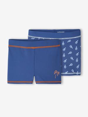Set van 2 badshortjes voor jongens marineblauw