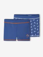 Set van 2 badshortjes voor jongens marineblauw