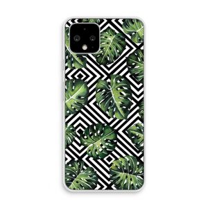 Geometrische jungle: Pixel 4 Transparant Hoesje