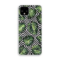 Geometrische jungle: Pixel 4 Transparant Hoesje
