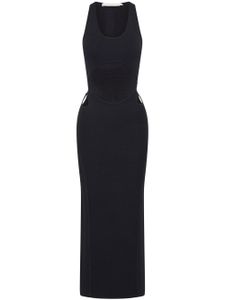 Dion Lee robe en crochet à effet de transparence - Noir