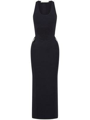 Dion Lee robe en crochet à effet de transparence - Noir