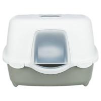 Trixie kattenbak davio top outdoor met kap grijs / wit