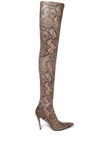 Stella McCartney bottines Stella Iconic à imprimé python - Marron