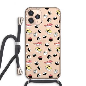 Sushi time: iPhone 11 Pro Max Transparant Hoesje met koord