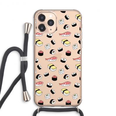 Sushi time: iPhone 11 Pro Max Transparant Hoesje met koord