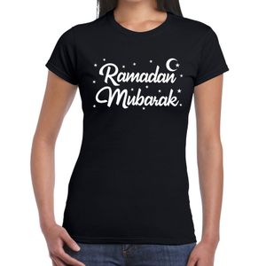 Ramadan Mubarak t-shirt zwart dames