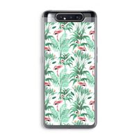 Flamingo bladeren: Samsung Galaxy A80 Transparant Hoesje