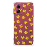Doorzichtige Silicone Hoesje voor Motorola Moto G55 Katten Emojis