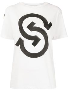 Ferragamo t-shirt Gancio S à logo imprimé - Blanc