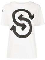 Ferragamo t-shirt Gancio S à logo imprimé - Blanc
