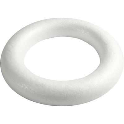 Creativ Company Styropor ring wit met platte achterkant, 35cm