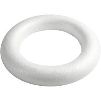Creativ Company Styropor ring wit met platte achterkant, 35cm