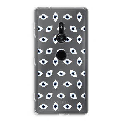 Eyes pattern: Sony Xperia XZ2 Transparant Hoesje