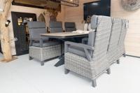 Tuinset Serono - tafel en 6 verstelbare stoelen- - Aluminium- Sens-Line