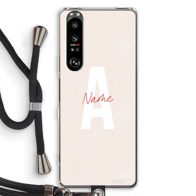 Strawberry Milkshake: Sony Xperia 1 III Transparant Hoesje met koord