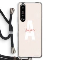 Strawberry Milkshake: Sony Xperia 1 III Transparant Hoesje met koord