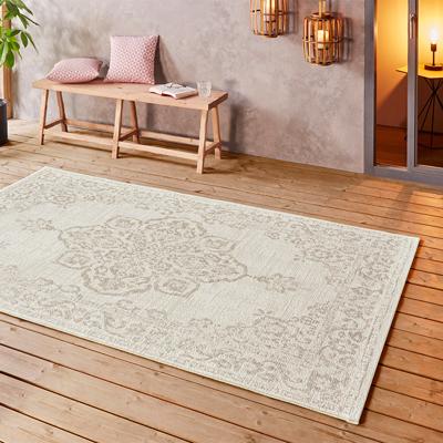 Buitenkleed Ornament - Beige maat: 150x80cm - materiaal: Polypropyleen - Dekbed-Discounter.nl