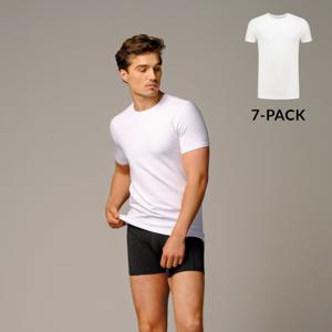 Bamigo Smith Slim Fit T-shirts Ronde Hals Wit (7-pack)