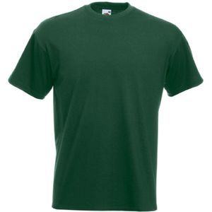 Set van 2x stuks basic donker groen t-shirt voor heren, maat: 2XL (44/56)