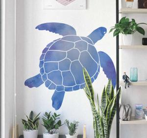 Moderne en kleurrijke schildpad dieren sticker