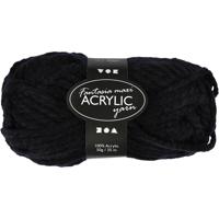 Creativ Company Fantasia acrylgaren, l: 35 m, maxi, zwart, 50 gr/ 1 bol
