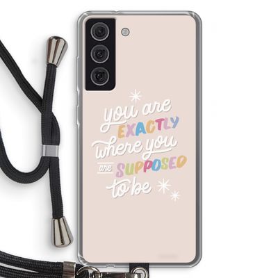 Right Place: Samsung Galaxy S21 FE Transparant Hoesje met koord
