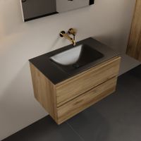 Mondiaz Aivy 80 cm badmeubelset chai - met wastafel urban zonder kraangaten