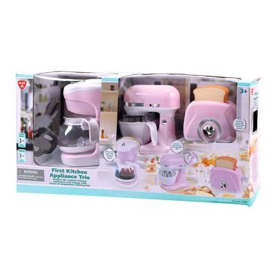 Play keukenmixer, koffiezetapparaat en broodrooster roze, 7dlg.