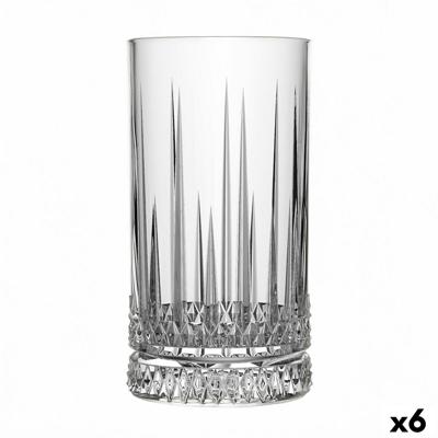 Glas Quid Style Transparant Glas Strepen 460 ml (6 Stuks)