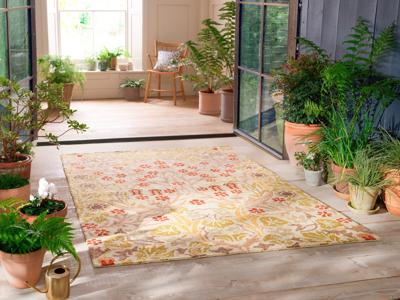 Morris & Co - Buitenkleed Blackthorn wheat 428501 - 250x350 cm Vloerkleed