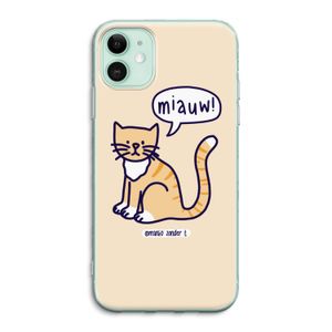 Miauw: iPhone 11 Transparant Hoesje