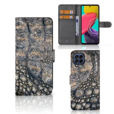 Samsung Galaxy M53 | Telefoonhoesje | Met pasjeshouder | Krokodillenprint