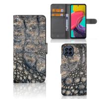 Samsung Galaxy M53 | Telefoonhoesje | Met pasjeshouder | Krokodillenprint