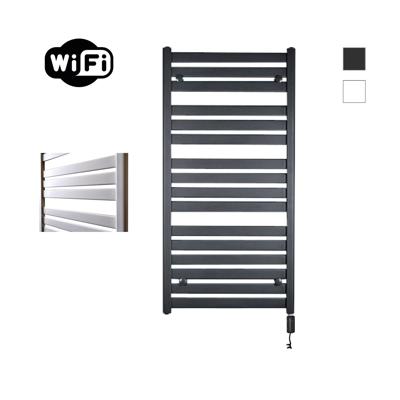 Elektrische Radiator Sanicare HWV - Moda Met Wifi 120x60 cm Mat Zwart 876W Met Thermostaat Zwart Rechtsonder