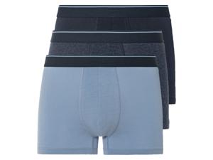 LIVERGY 3 heren boxers (XL, Donkerblauw/blauw)